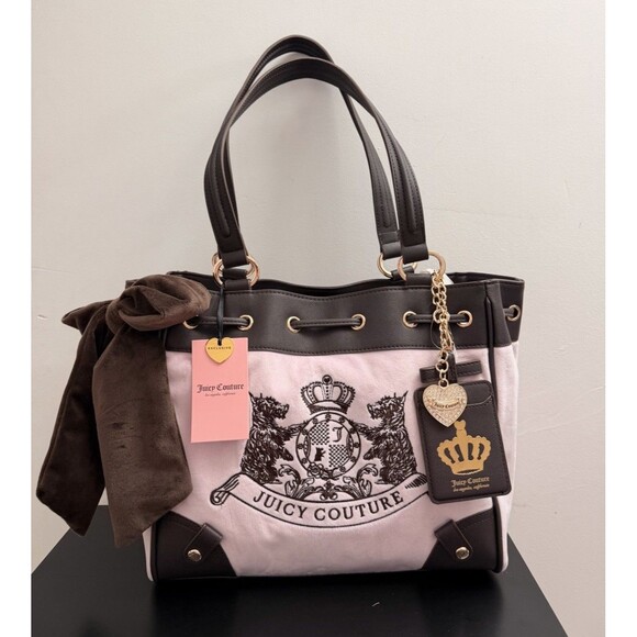 Juicy Couture Handbags - Juicy Couture Classic Scottie Dogs Daydreamer Tote Bag Chiffon Pink  NWT